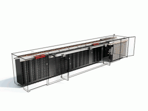 Photo 6. Smart Grid Storage Systems (SGSS) like this A123 nanophosphate system offer multi-megawatt energy storage that will allow utility generation to operate at peak capacity and will use battery storage to supply the system during times of need, to relieve the burden of the excess generation needed to keep up with the demand.