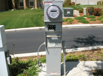 Photo 2. A typical service pedestal used to supply street lights in a private community
