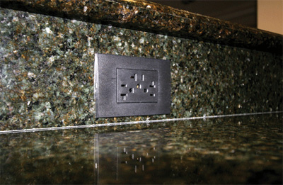 Photo 2. Example of kitchen countertop receptacles