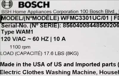 Photo 8. Washer