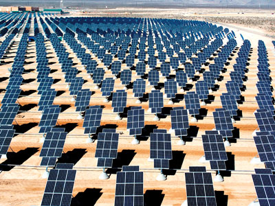 Photo 5. In the desert in the southwest, solar generation stations are being built