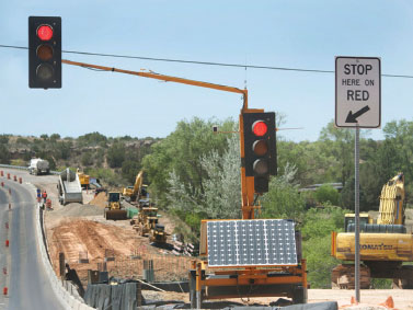 Photo 4. PV-powered construction sign. 