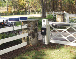 Photo 2. PV-powered electric gate. Courtesy MightyMule/GTO