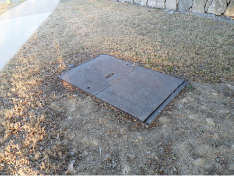 Photo 3. An access point to an underground utility tunnel