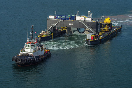 Photo 1: A 2 mW Cape Sharp Tidal turbine the largest of its kind in the world.