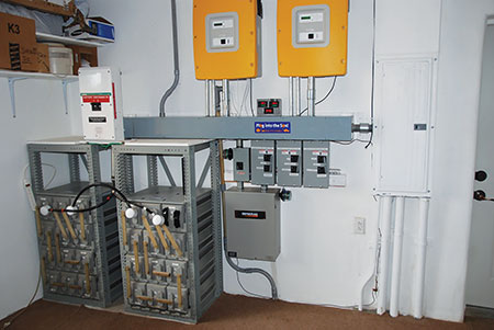 Photo 3C. Energy storage, dc to ac conversion and utility interface.