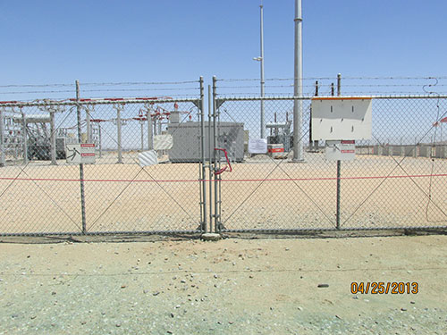 Photo 3A. Substation is red tagged and red danger tape is installed by the operators.