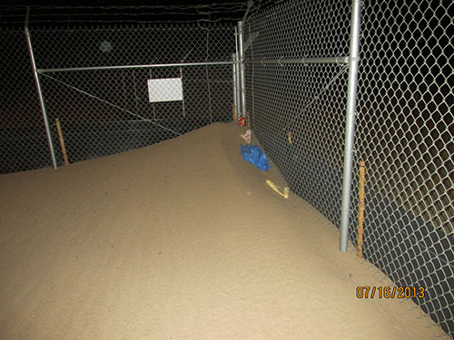 Photo 3B. This photo was taken during a substation shutdown before remediation. The fence is 8 feet high.