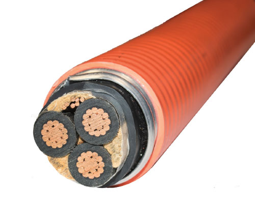 Photo 4. The Cable in this picture has three insulated conductors and a bare conductor (bond). Courtesy of Southwire Company
