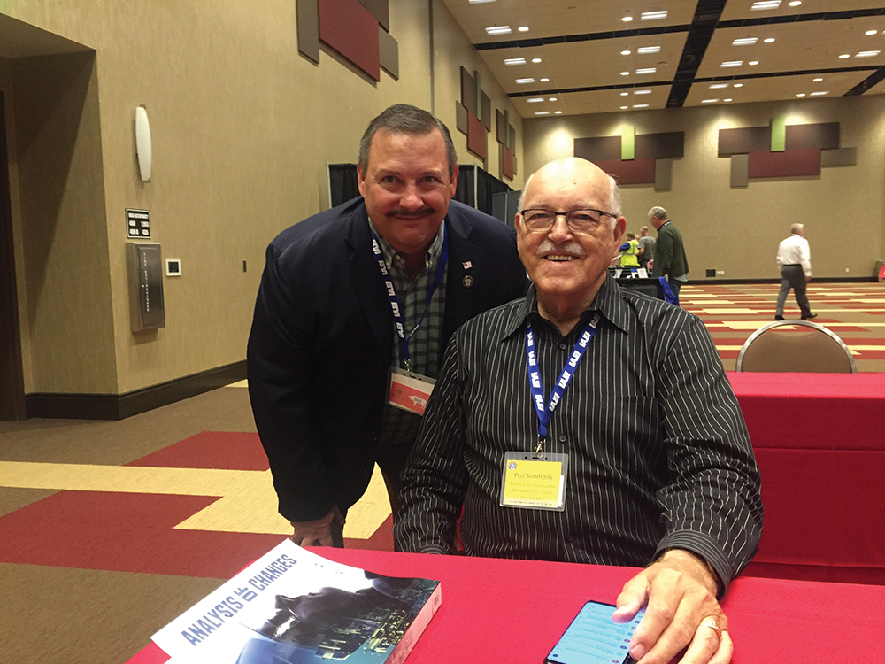 IAEI Technical Advisor, Education, Codes and Standards Joseph Wages, Jr., takes advantage of the many networking opportunities and met with former IAEI Executive Director and Industry Leader Phil Simmons at the Northwestern Section Meeting.