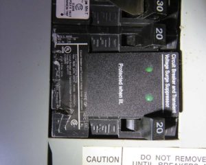 Photo 2. Type 2 surge protector/circuit breaker combination. Courtesy of Charles Buell