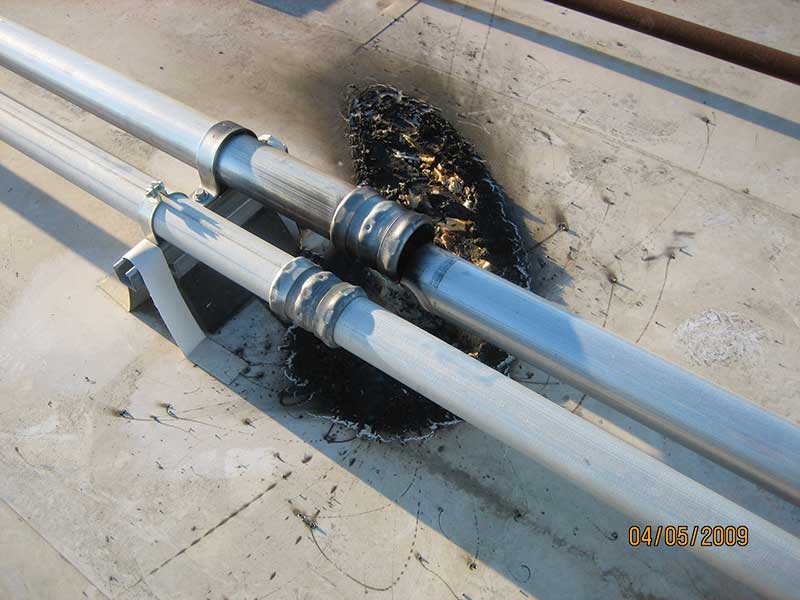 Photo 7. Incorrect EMT supports did not allow conduit to properly expand and contract, resulting in the EMT separating from the fitting. Arcs and sparks followed.  Courtesy of Pete Jackson