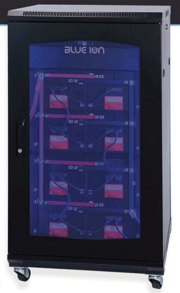 Photo 2.  Lithium-Ion cells and charge management system.  Battery or ESS? Courtesy of Blue Planet Energy