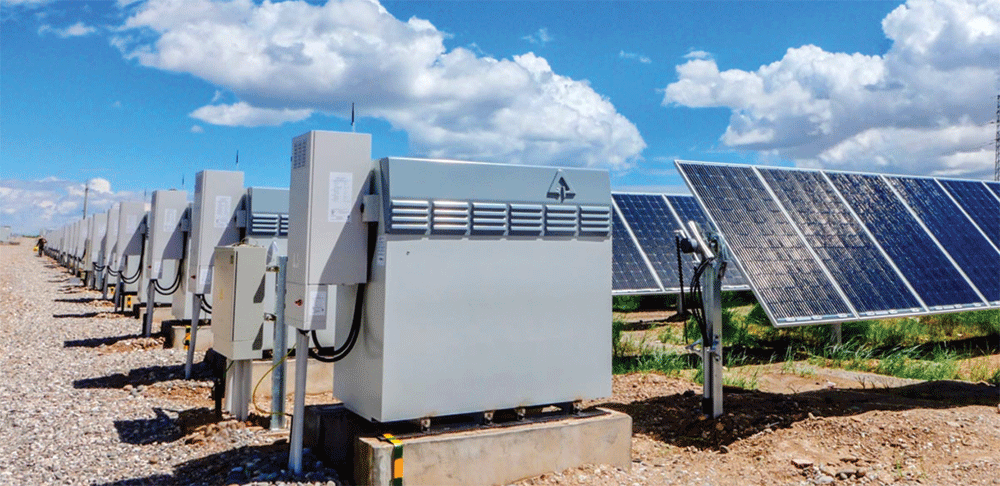 Photo 4. Flow batteries connected to the PV array.  Courtesy of INVINITY Energy Systems