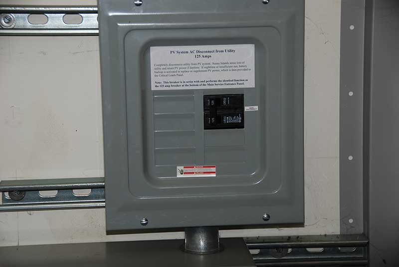 Photo 3. Circuit breaker used to provide both disconnect and overcurrent functions in a single package. Courtesy of John Wiles