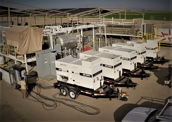 Figure 6. Five 220kVA Generators operating in parallel/power management. Courtesy of Multiquip, Inc.