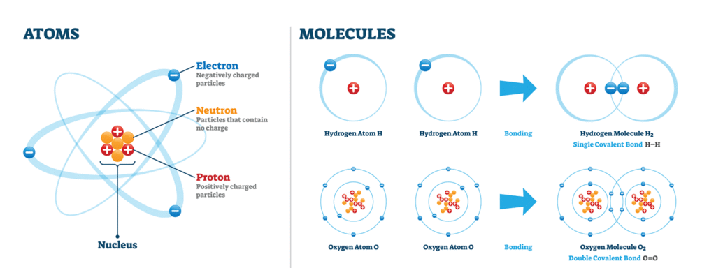 FIGURE 1. Atomic structure of atoms and molecules