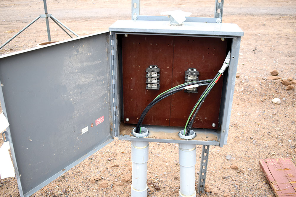 Photo 2. Exterior metal enclosure reserved for fault testing equipment. Courtesy of John Wiles