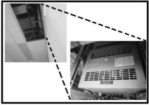 Figure 5. An example showing a Transformer placed inside the drop-ceiling of a room.