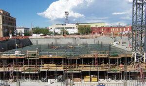 Photo 1.  Deck of building under construction