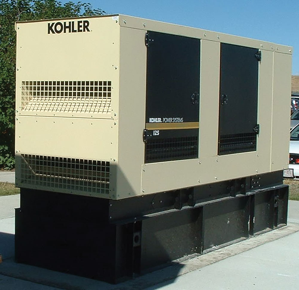 Photo 3. Essential loads at a government office building are backed up with a 100 kW generator.