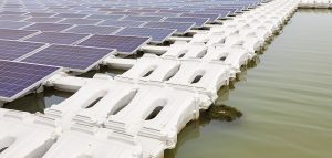 Photo 6. PV arrays installed on a body of water