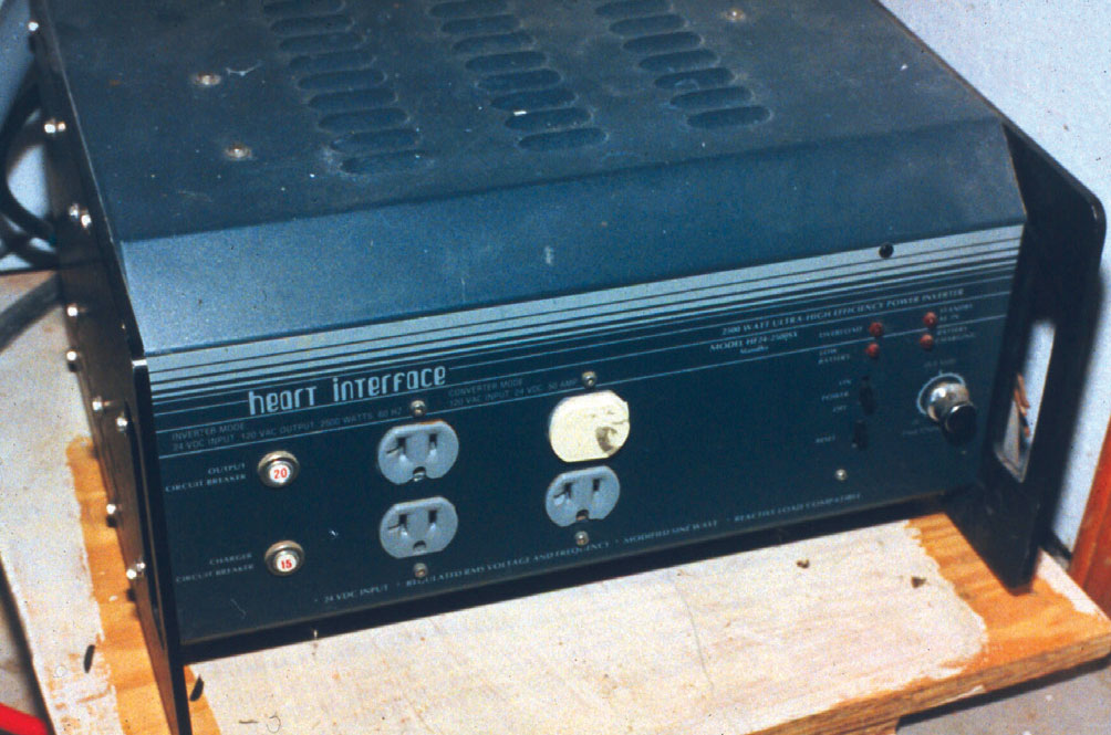 Photo 4. 2500 W inverter with 24 V DC input and rectangular wave 60 Hz, 120 V AC output. Courtesy of John Wiles