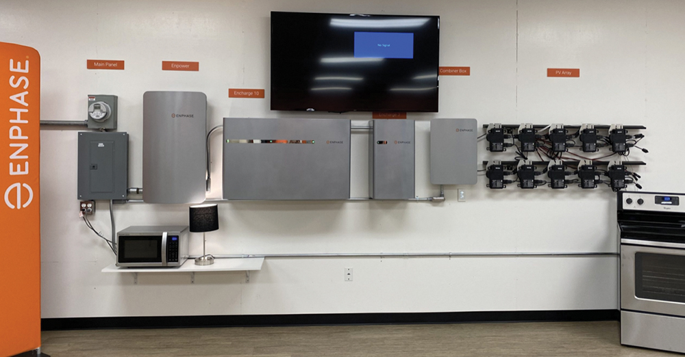 Photo 5. Enphase wall-mounted battery backed-up system weighing about 400 pounds. Courtesy of Emphase