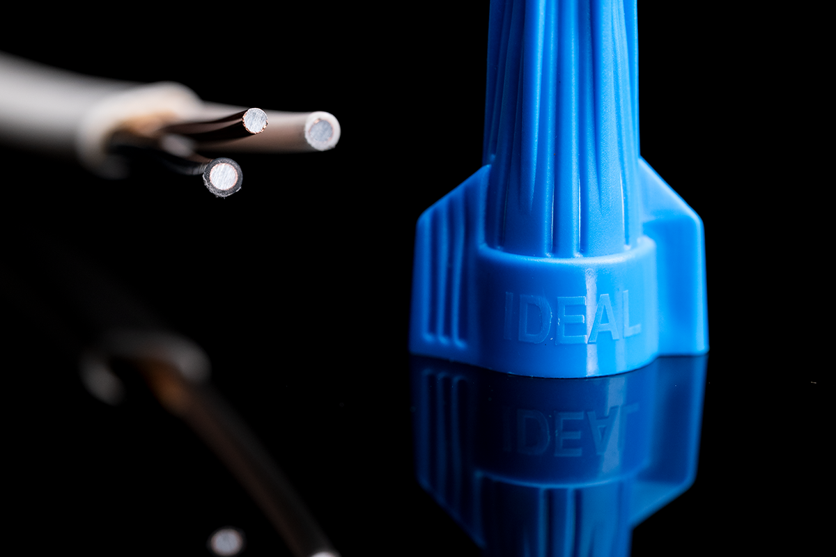 Figure 1 – [Twist-on connectors specifically designed for copper-clad aluminum splicing. Image Credit: IDEAL Electrical]