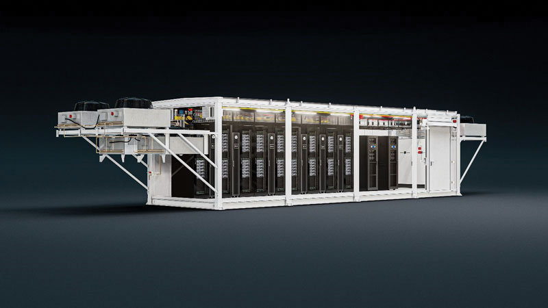 Photo 3. A prefabricated “data center in a box” module containing up to 14 racks and approximately 100 kW of IT load. These factory-built systems offer rapid deployment and scalability but often require AHJs to verify grounding continuity, conductor sizing, short-circuit current ratings (SCCR), and overall compliance with NEC® requirements. SmartMod™ image courtesy of Stillwell-Hansen Inc.